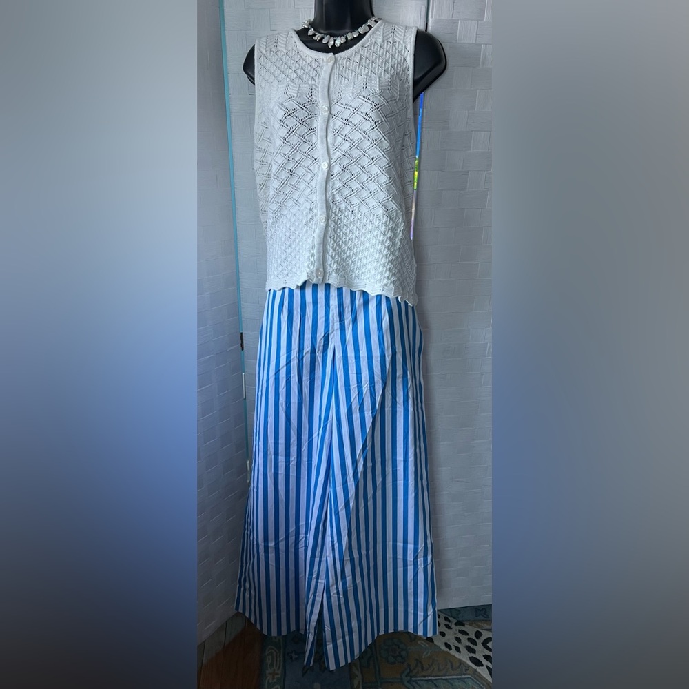 NWT $278 Kate Spade Size M Mainline Stripe Pants $149